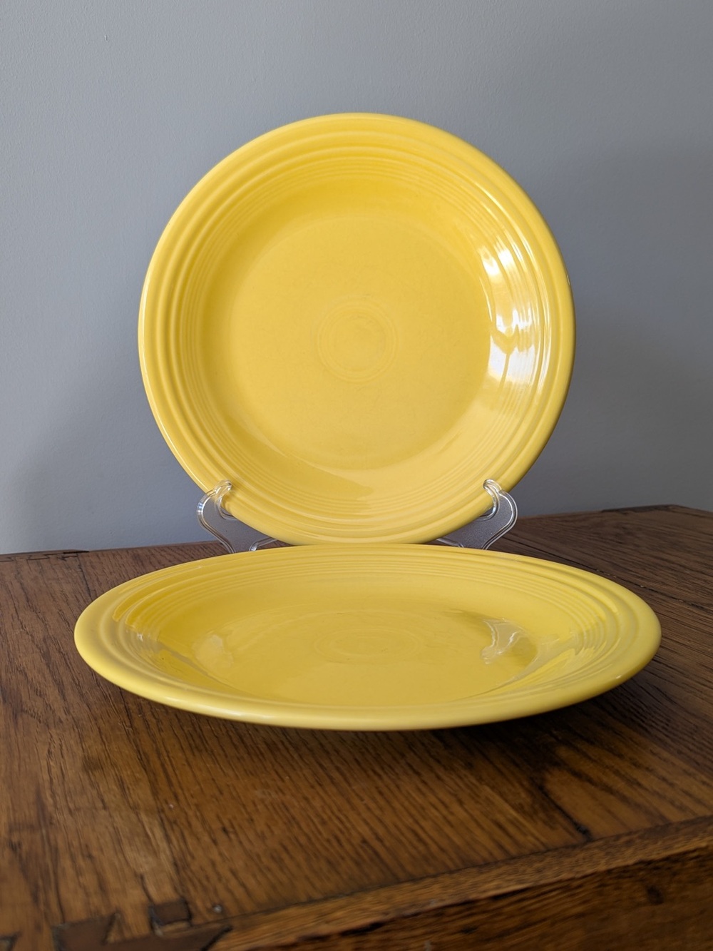Set Of 2 Fiesta 10.5" Yellow Dinner Plate - Homer Laughlin Fiestaware